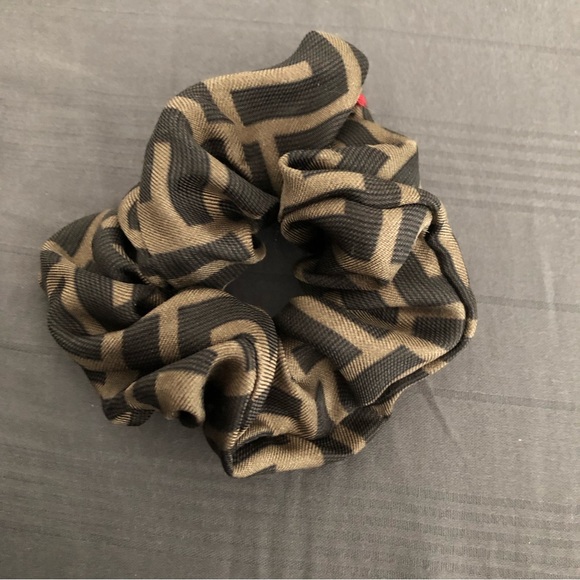 Repurposed Silk Fendi scrunchie - Picture 1 of 5